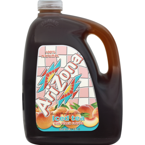 AriZona Iced Tea, with Peach Flavor, Sun Brewed Style  DestGlow
