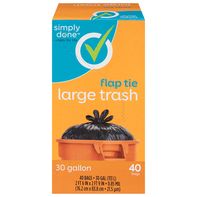 Simply Done Trash Bags, Flap Tie, Large️  DestGlow