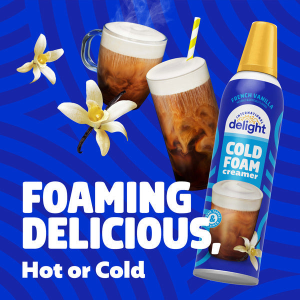 International Delight Cold Foam Coffee Creamer, French Vanilla Cold Foam Flavored Creamer, 14 OZ Can