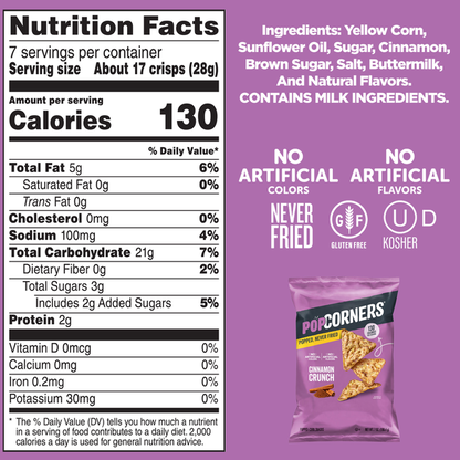 PopCorners Popped-Corn Snack Cinnamon Crunch