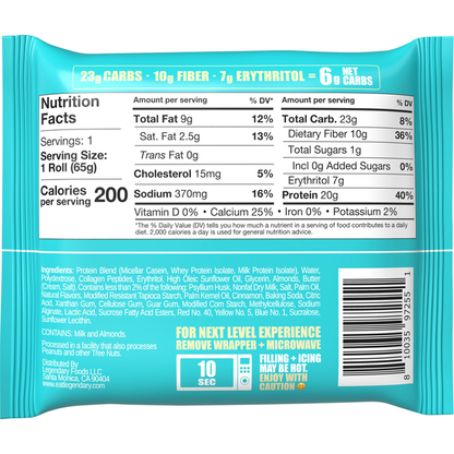 Legendary Foods Protein Sweet Roll, Gluten Free, Caramel Sticky Bun Flavored