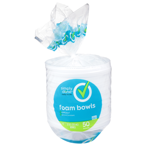Simply Done Foam Bowls, 12 Ounce  DestGlow