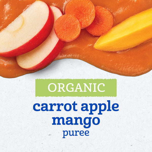 Gerber Stage 2 Baby Food Organic Carrot Apple Mango Baby Food Pouches Puree