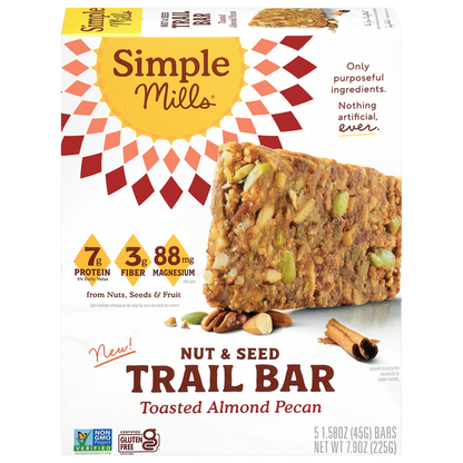 Simple Mills  Nut &amp; Seed Toasted Almond Pecan Trail Bar