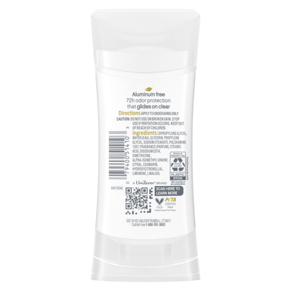 Dove Aluminum Free Deodorant Stick, Dragon Fruit &amp; Coconut Cream  DestGlow
