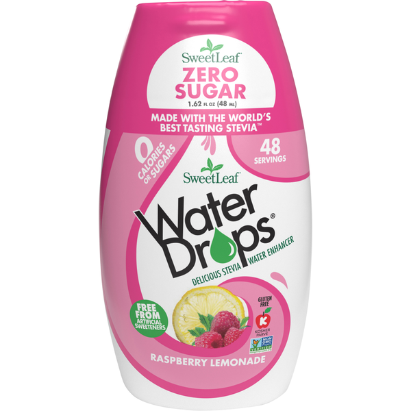 SweetLeaf Water Enhancer, Delicious Stevia, Zero Sugar, Raspberry Lemonade  DestGlow