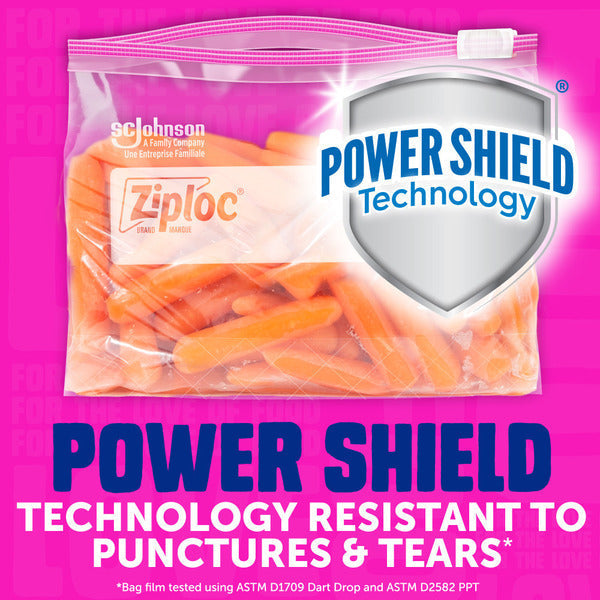 Ziploc Storage Slider Quart Bags, Power Shield™ Technology, Expandable Bottom  DestGlow