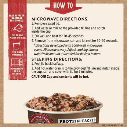 Kodiak Chocolate Chip Oatmeal in a Cup