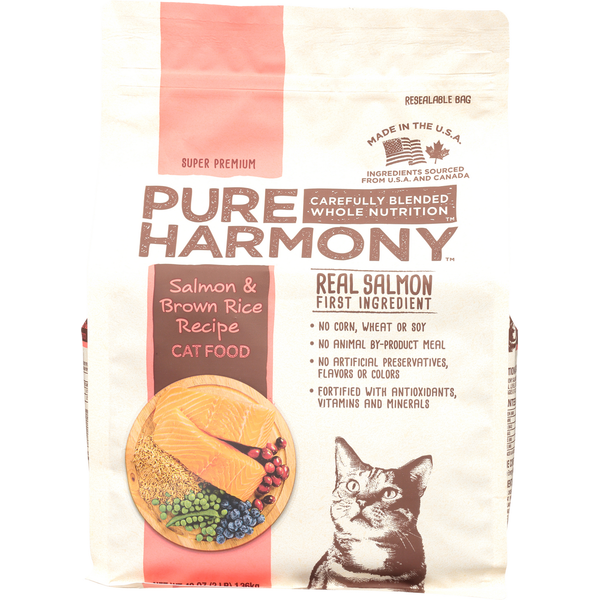 Pure Harmony Cat Food, Super Premium, Salmon &amp; Brown Rice Recipe  DestGlow
