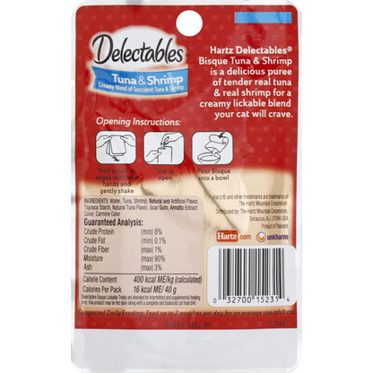 Delectables Lickable Treat, Tuna &amp; Shrimp