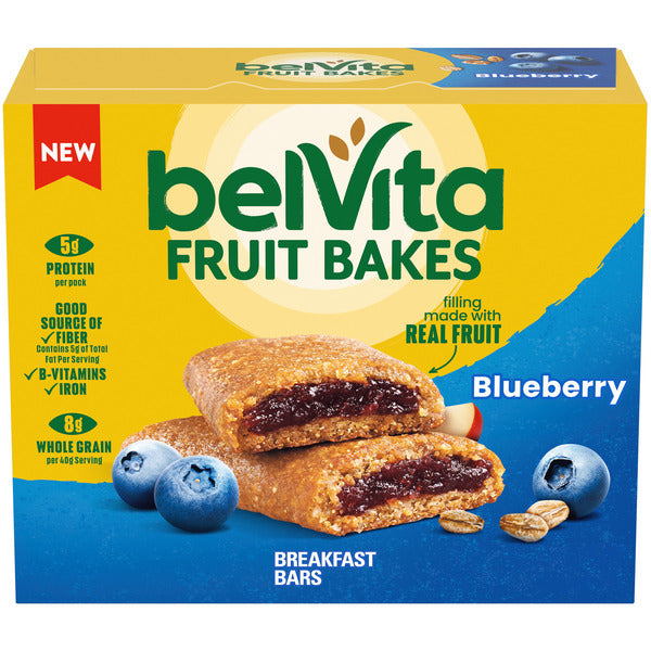 BELVITA Blueberry, Soft Baked Breakfast Bars 7.05 oz  DestGlow