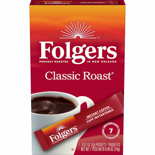 Folgers Instant Coffee Crystals Classic Roast Single Serve Packets  DestGlow