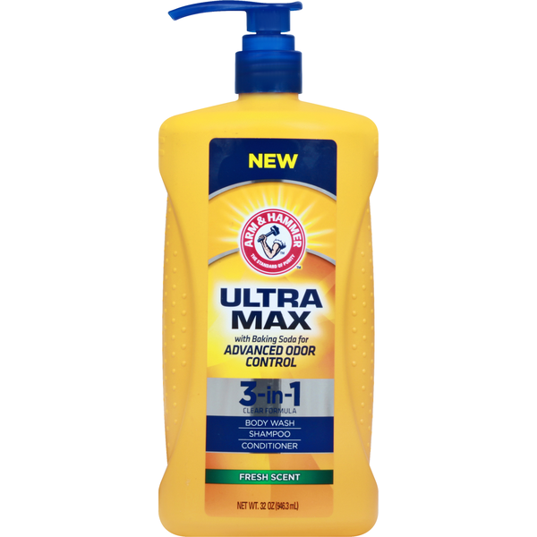 Arm &amp; Hammer Body Wash/Shampoo/Conditioner, 3-in-1, Fresh Scent  DestGlow