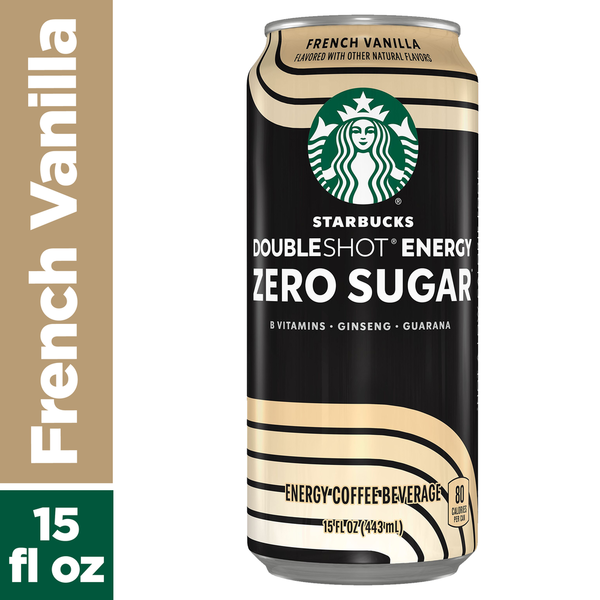 Starbucks Zero Sugar Doubleshot French Vanilla Iced Coffee Can  DestGlow