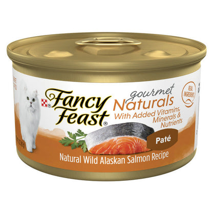 Purina Fancy Feast Grain Free Wet Cat Food Pate Gourmet Naturals Wild Alaskan Salmon Recipe