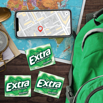 Extra Spearmint Sugar Free Chewing Gum Spring Break Travel Accessories