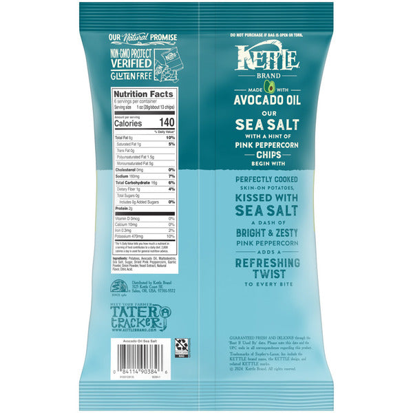Kettle Brand Sea Salt Pink Peppercorn Chips  DestGlow