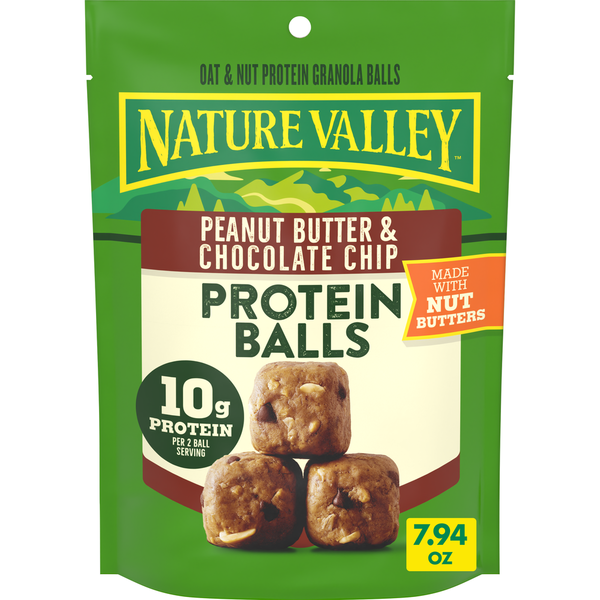 Nature Valley Peanut Butter and Chocolate Chip Protein Granola Balls  DestGlow