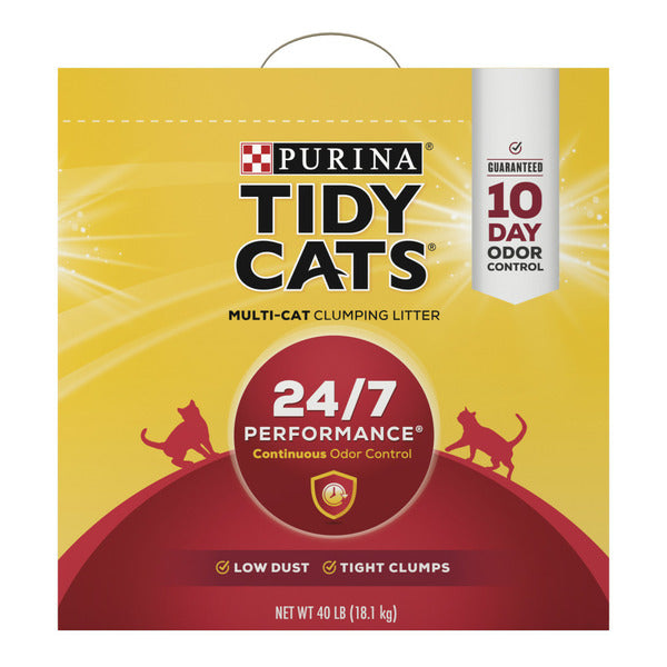 Purina Tidy Cats Clumping Cat Litter, 24/7 Performance Multi Cat Litter  DestGlow