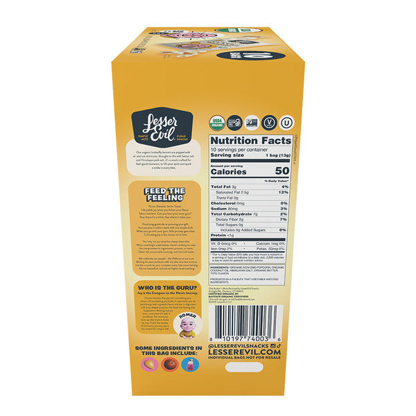 LesserEvil  Organic Popcorn, Snack Pack Box, Himalayan Gold