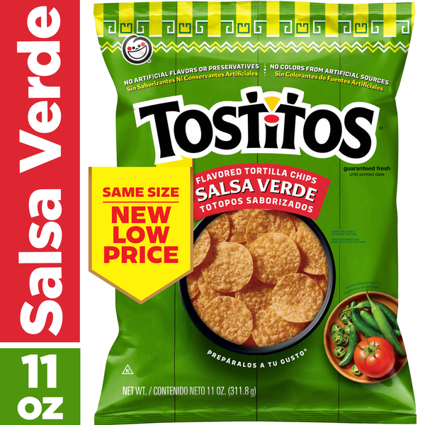Tostitos Tortilla Chips, Salsa Verde Flavored Rounds  DestGlow
