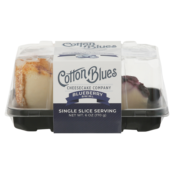 Cotton Blues Cheesecake Company Cheesecake, Blueberry Swirl, Single Slice Serving  DestGlow