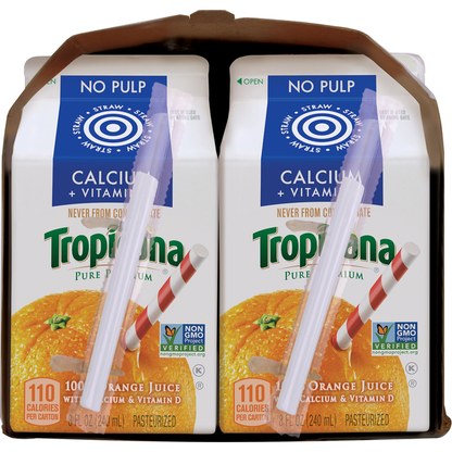 Tropicana No Pulp with Calcium &amp; Vitamin D 100% Orange Juice