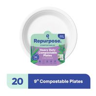 Repurpose Heavy Duty Compostable Plates, 9 in, 20 ...
️  DestGlow