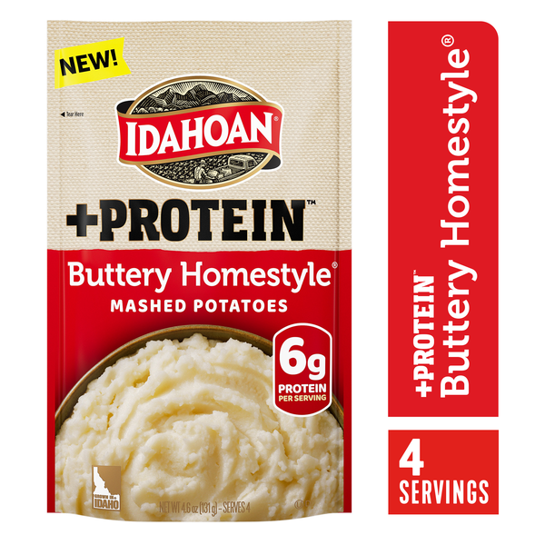 Idahoan® +Protein Buttery Homestyle Mashed Potatoes, 4 Servings  DestGlow