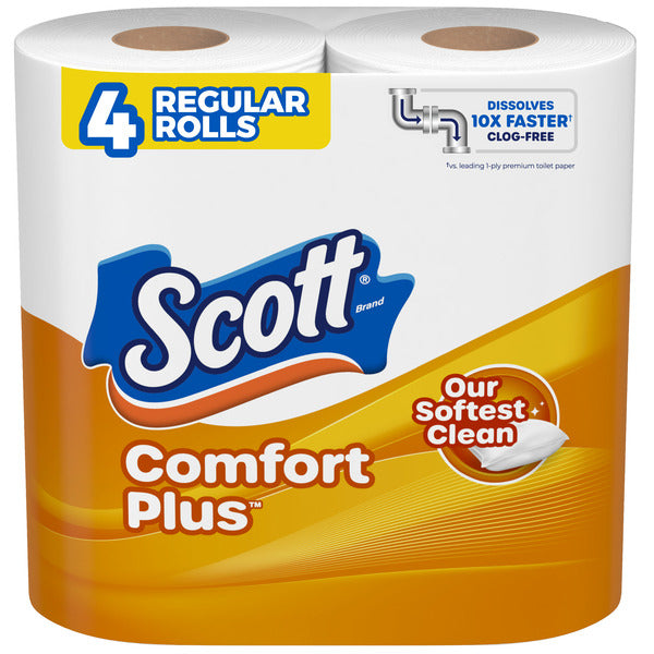 Scott ComfortPlus Toilet Paper, 1-Ply