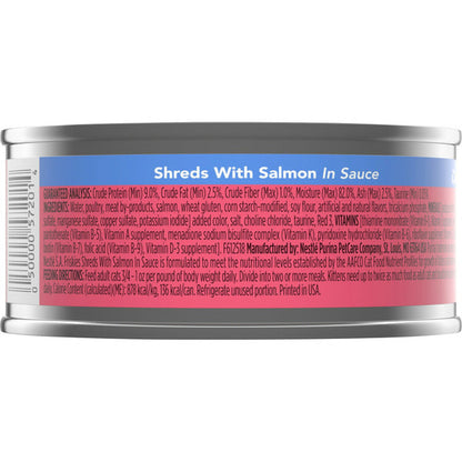 Purina Friskies Wet Cat Food, Shreds With Salmon in Sauce