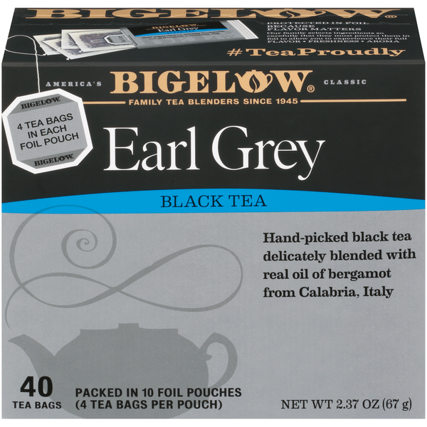 Bigelow Black Tea, Earl Grey, Tea Bags  DestGlow