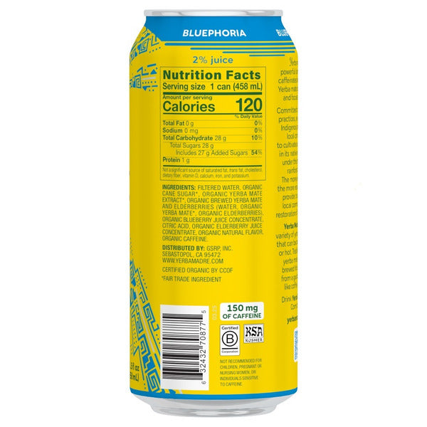 Yerba Madre Organic Yerba Mate Bluephoria  DestGlow