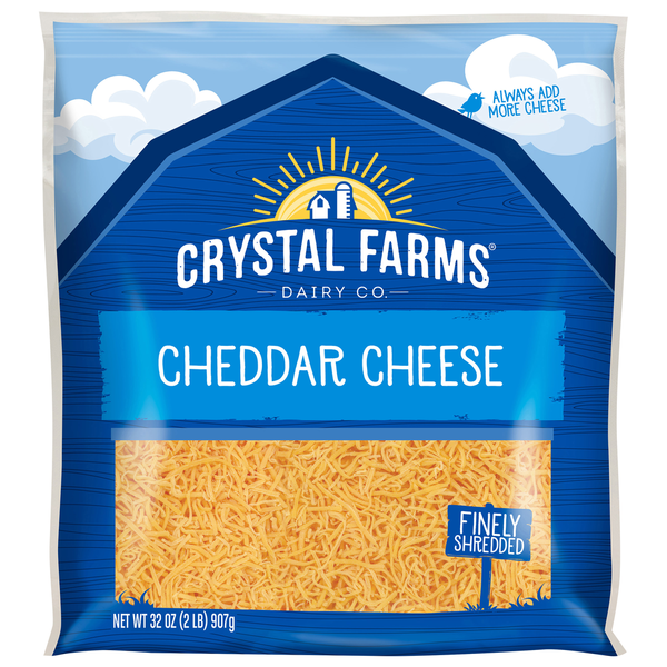 Crystal Farms Cheese, Cheddar  DestGlow