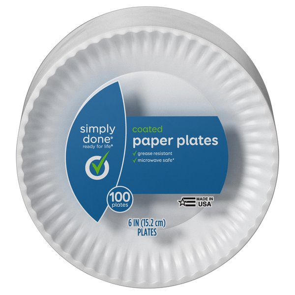 Simply Done Paper Plates, Coated  DestGlow