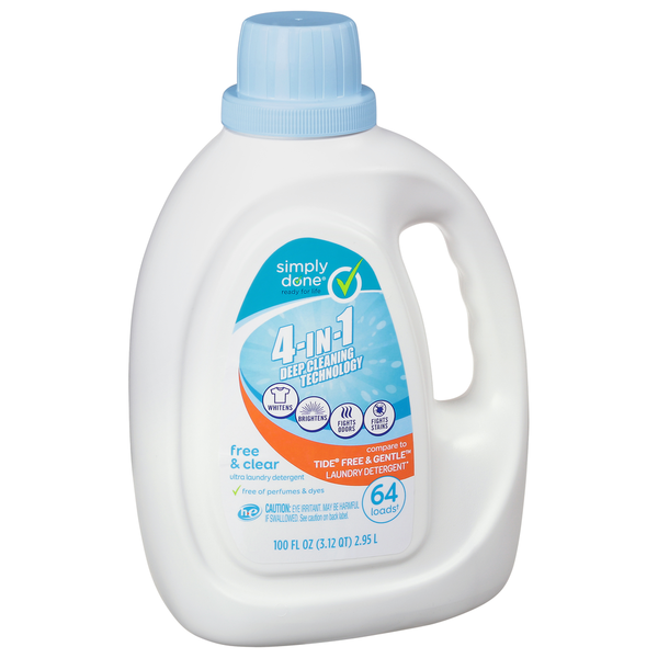 Simply Done Laundry Detergent, Ultra, Free &amp; Clear