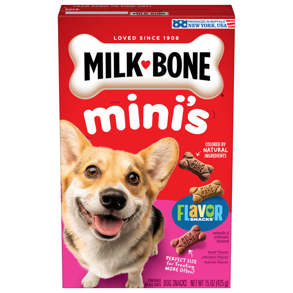 Milk-Bone Flavor Snacks Mini Dog Biscuits, Flavored Crunchy Dog Treats  DestGlow