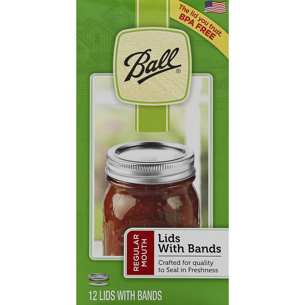 Ball Lids, with Bands, Regular Mouth  DestGlow