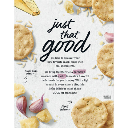 GOOD THINS Parmesan &amp; Garlic Rice &amp; Cheese Snacks Gluten Free Crackers, Snack Crackers