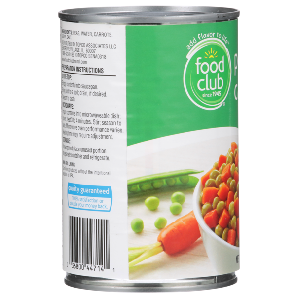 Food Club Peas &amp; Carrots  DestGlow