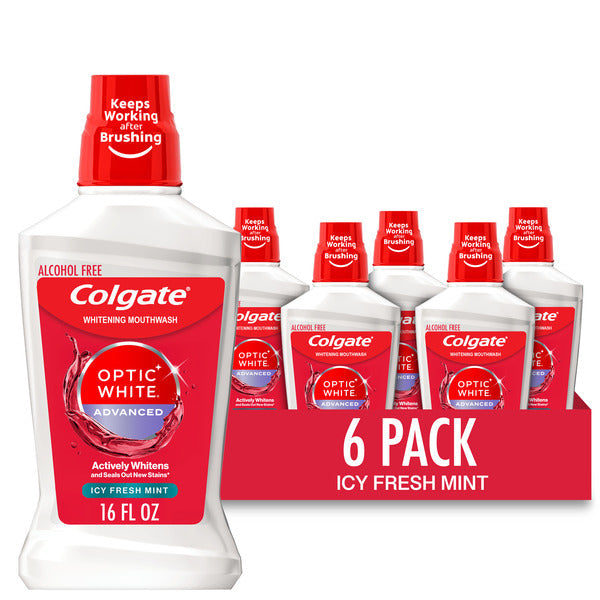 Colgate Whitening Mouthwash, Alcohol Free, Icy Fresh Mint