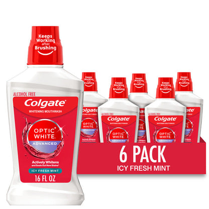 Colgate Whitening Mouthwash, Alcohol Free, Icy Fresh Mint