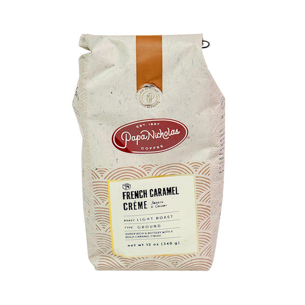 PapaNicholas Coffee Light Roast Premium Ground Coffee French Caramel Creme  DestGlow