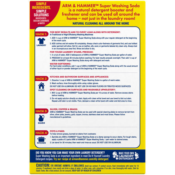 Arm &amp; Hammer Super Washing Soda Detergent Booster &amp; Household Cleaner