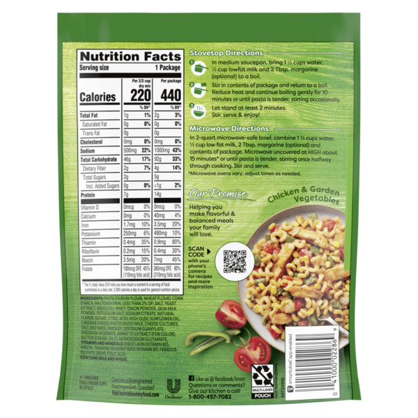Knorr Pasta Sides Cheddar Broccoli Fusilli  DestGlow