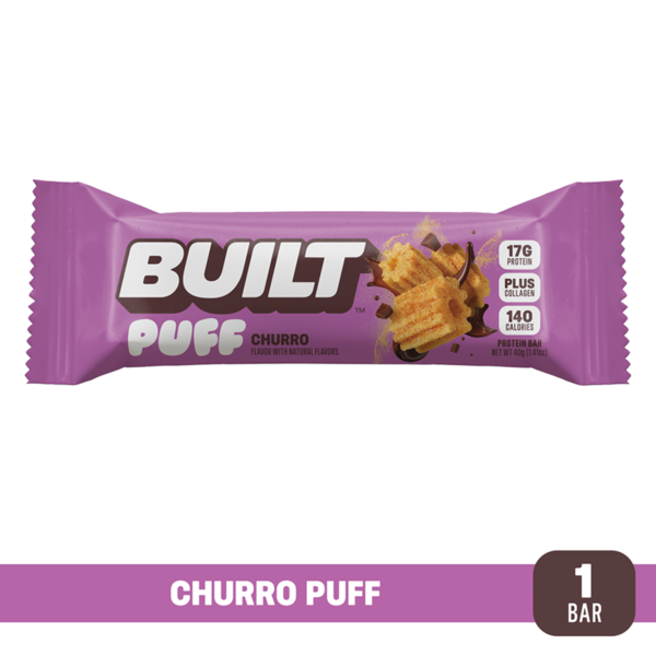 BUILT Collagen Protein Bar, Cinnamon Churro Puffs  DestGlow