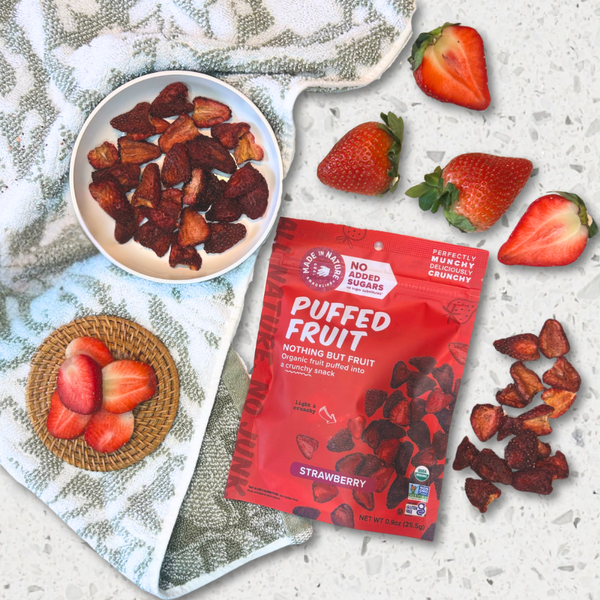 Made In Nature Organic Puffed Fruit, Strawberry  DestGlow