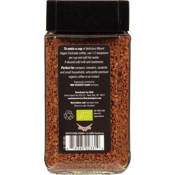 Mount Hagen Coffee, Organic, Fairtrade, Instant, Freeze-Dried  DestGlow