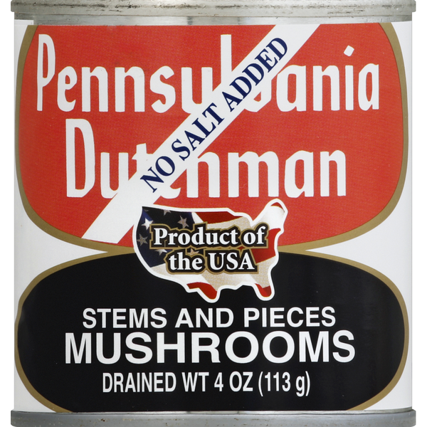 Pennsylvania Dutchman Mushrooms, Stems and Pieces  DestGlow