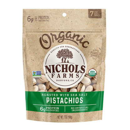 Nichols Farms Organic In Shell Pistachios, Roasted with Sea Salt